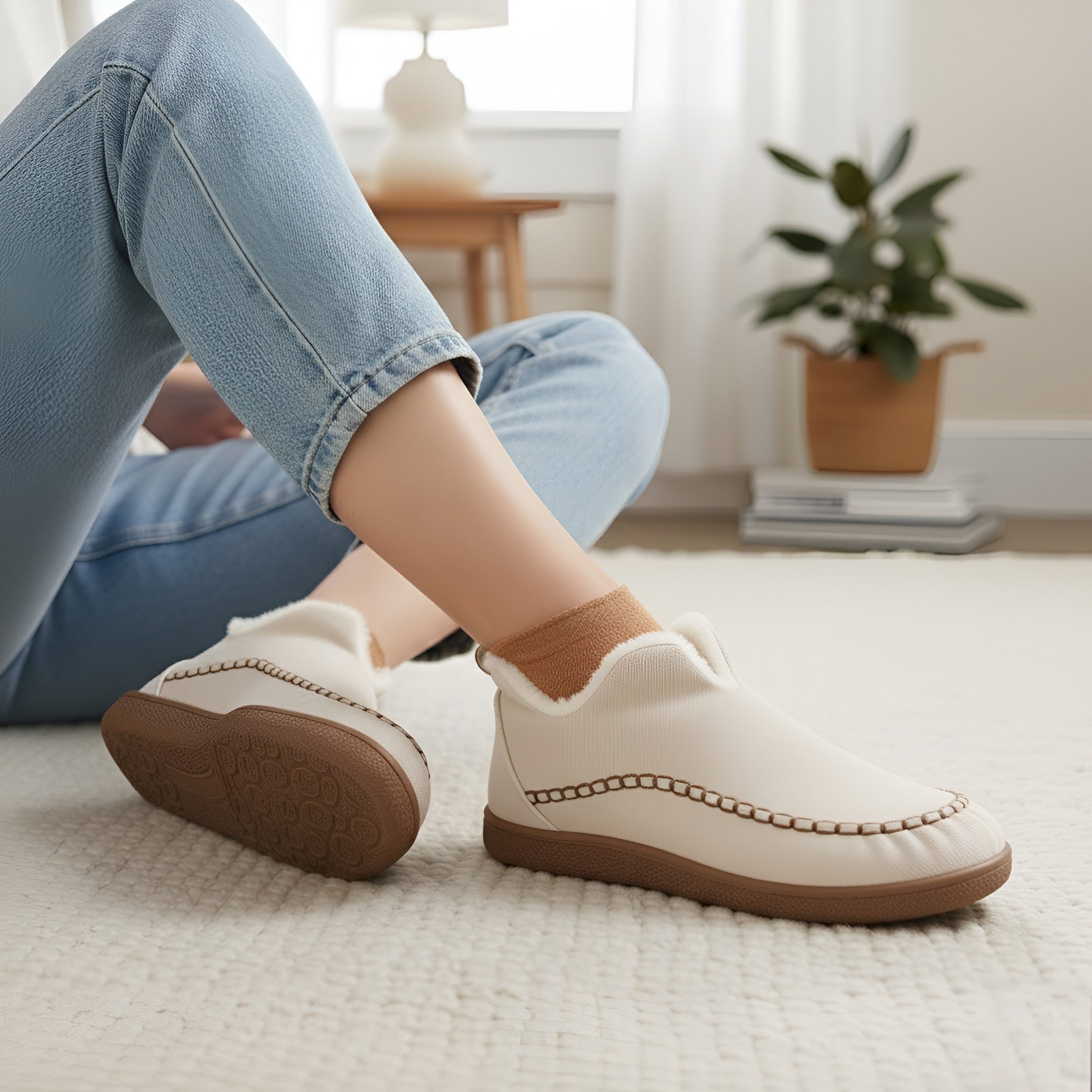 Pantoufles Atom Cloud - Crème