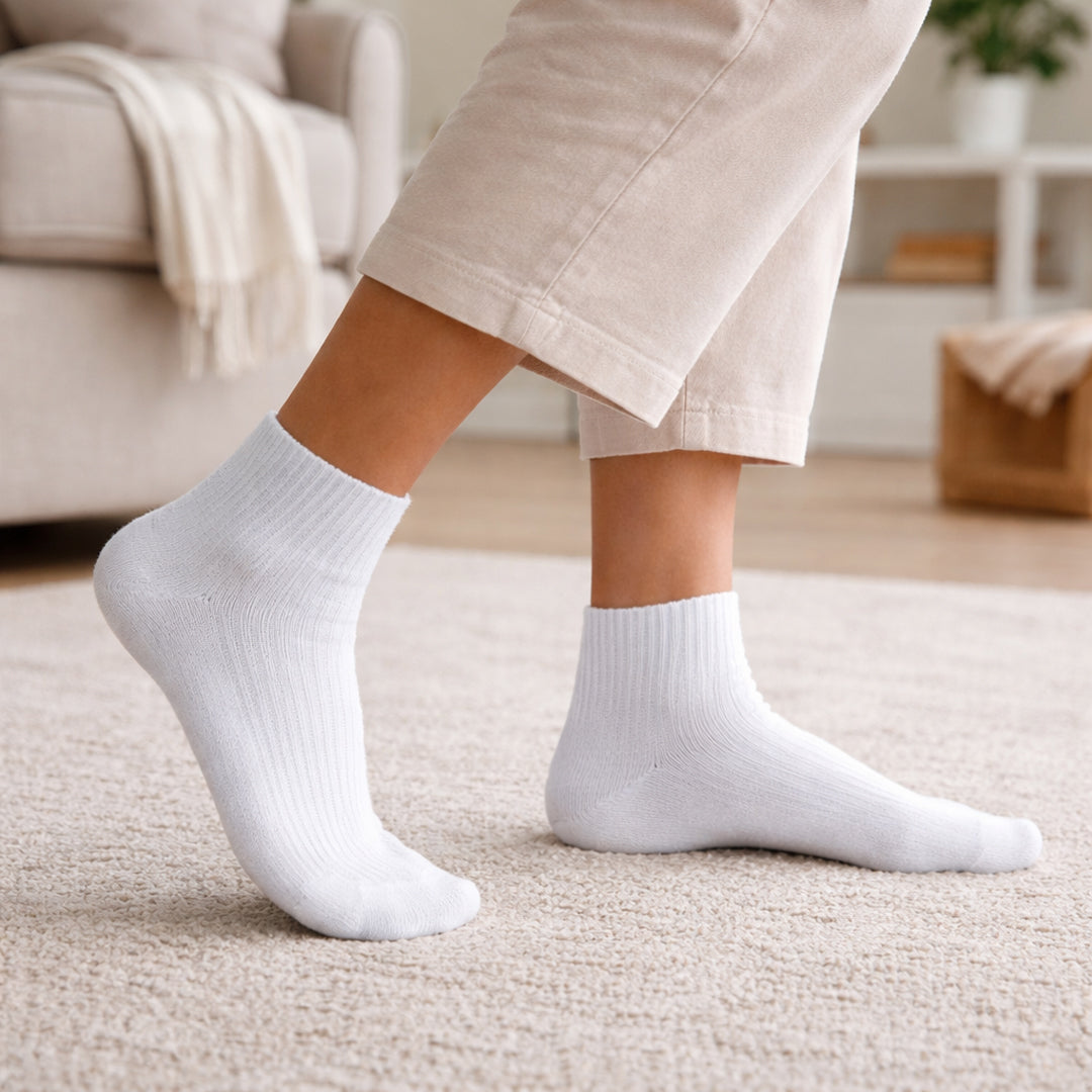 Lot de 6 Chaussettes rembourrées (Blanc)