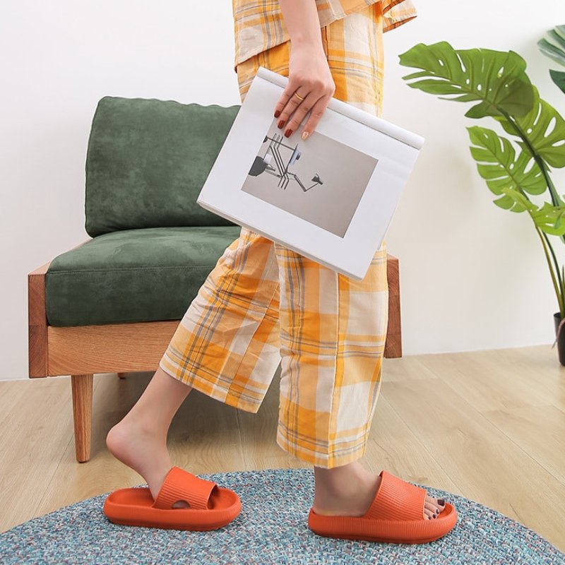 Heel Support Cushion Slides - Orange