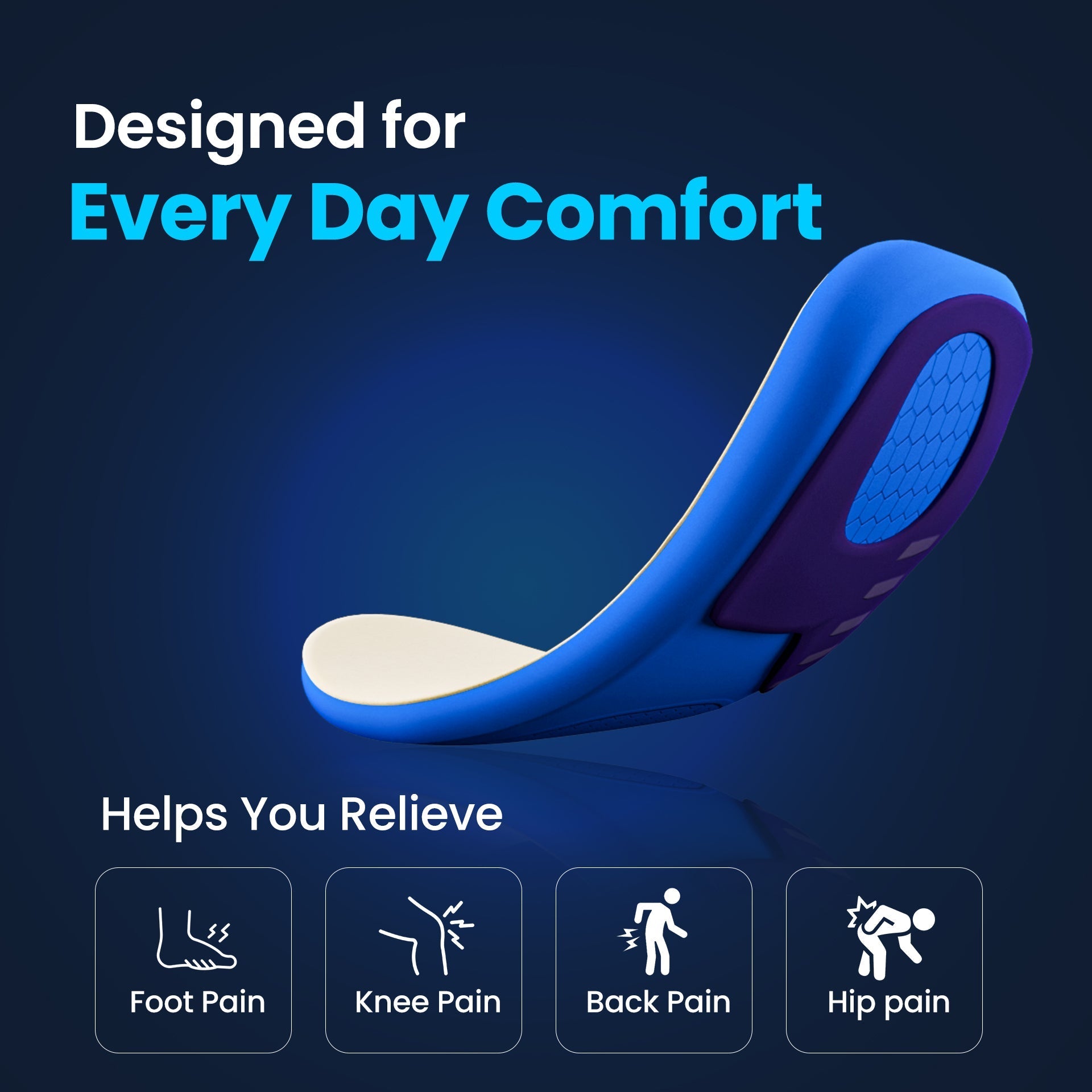 Lot de 2 Memory-Sole Gel Sport Orthotic