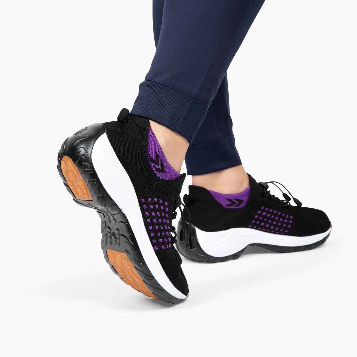 Ortho Chaussures extensibles et amorties - Noir/Violet