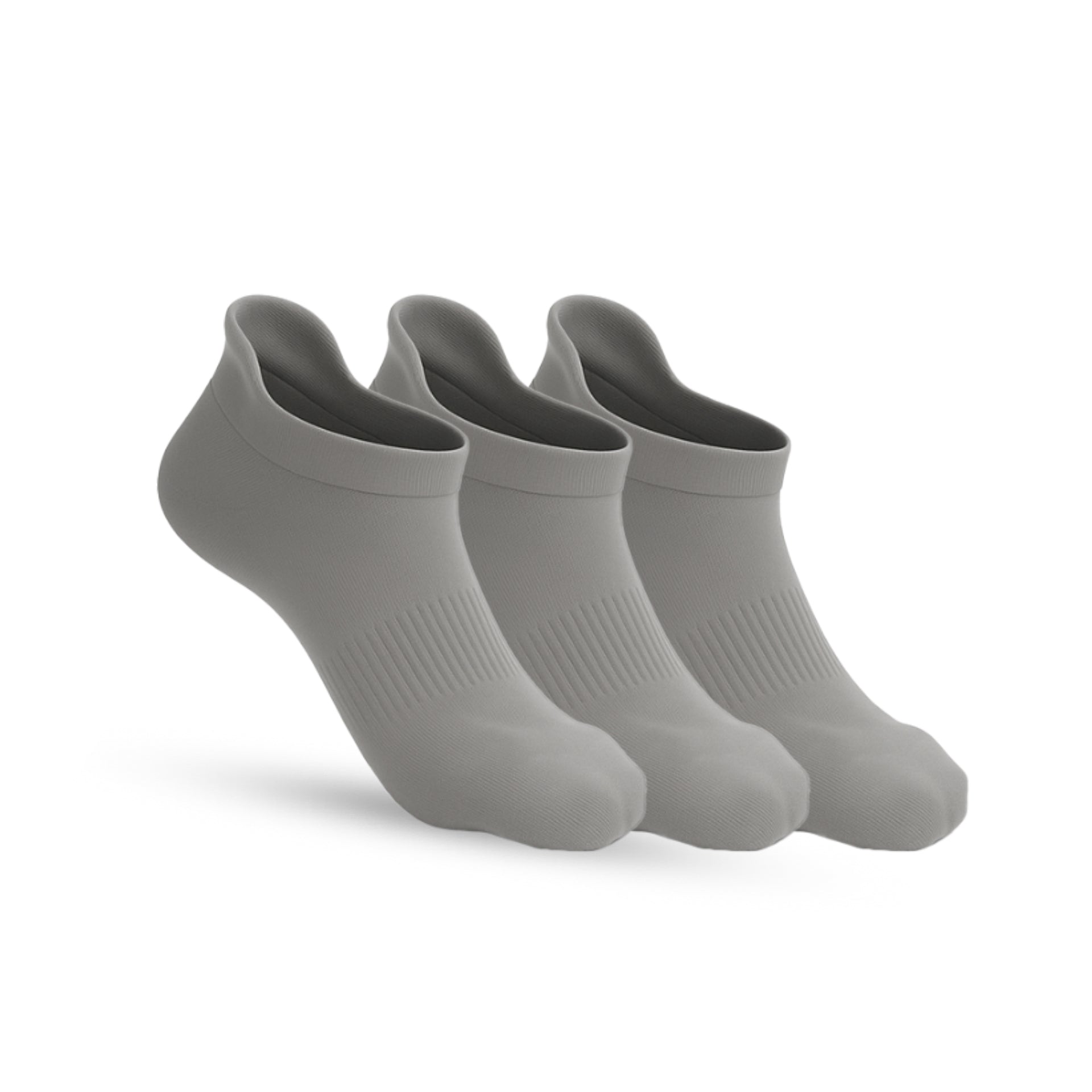 Lot de 3 Padded Extra-Stretch Ankle Chaussettes - Gris