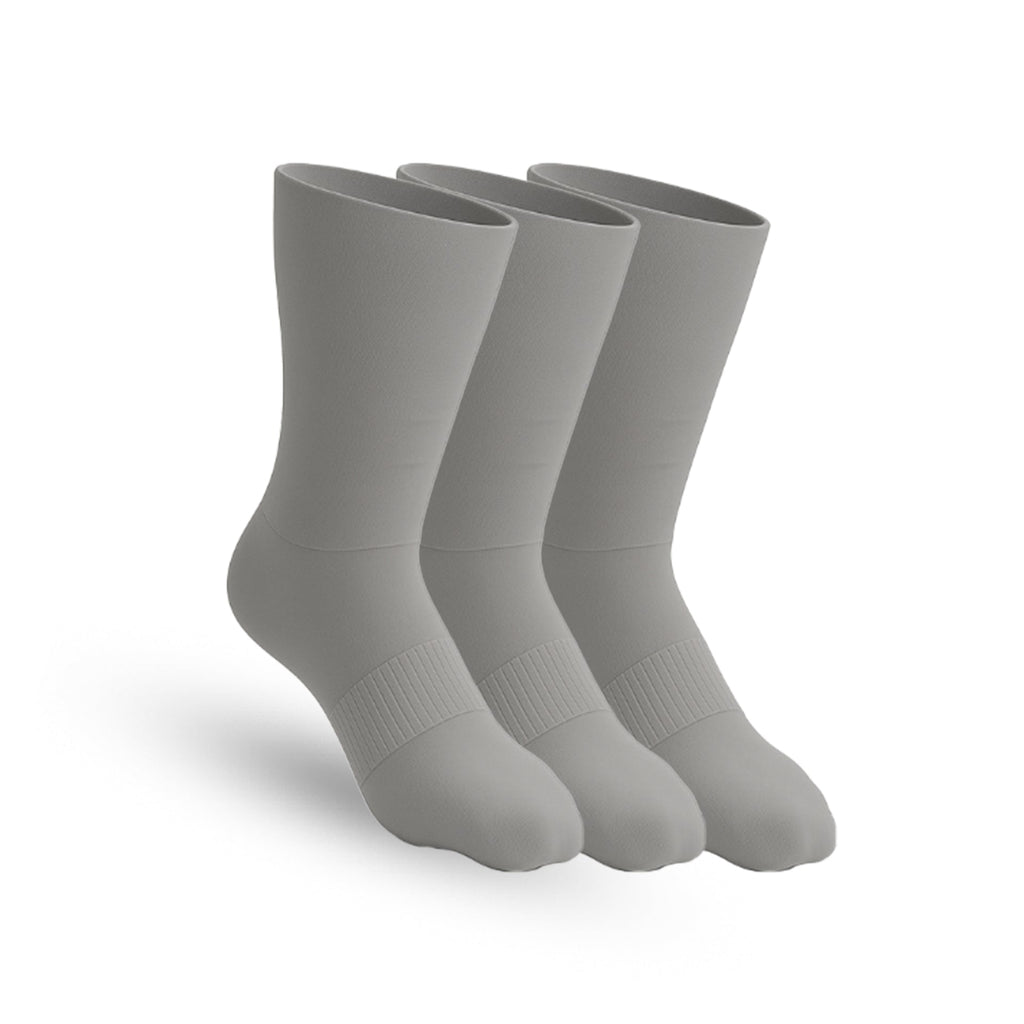 Lot de 3 Chaussettes crew rembourrées ultra extensibles - Gris