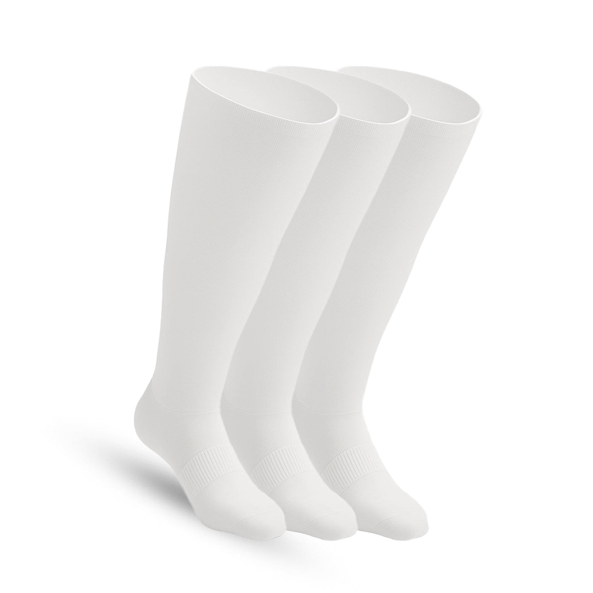 Lot de 3 Padded Extra-Stretch Knee Chaussettes - Blanc