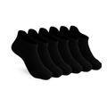 Lot de 6 Padded Stretch Diabetic Ankle Chaussettes - Noir