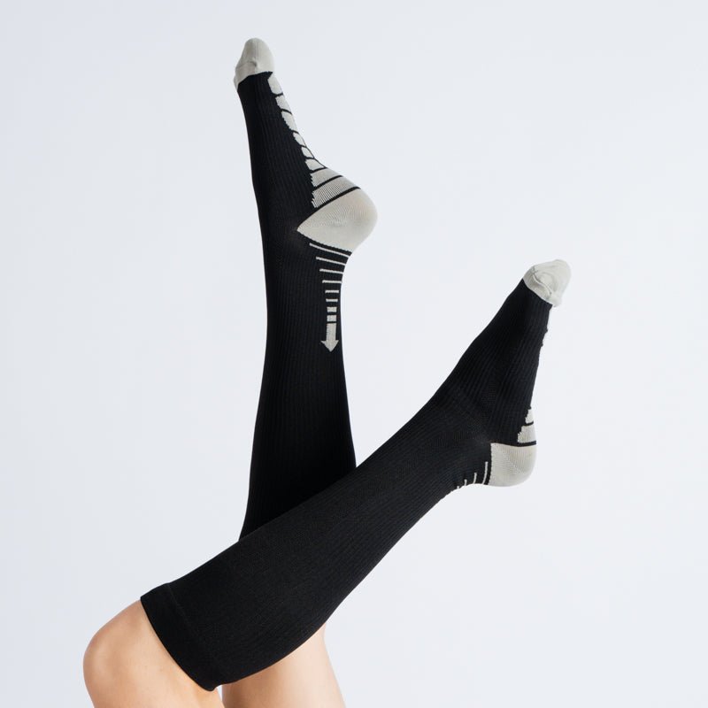 Lot de 6 chaussettes de compression (tout noir)