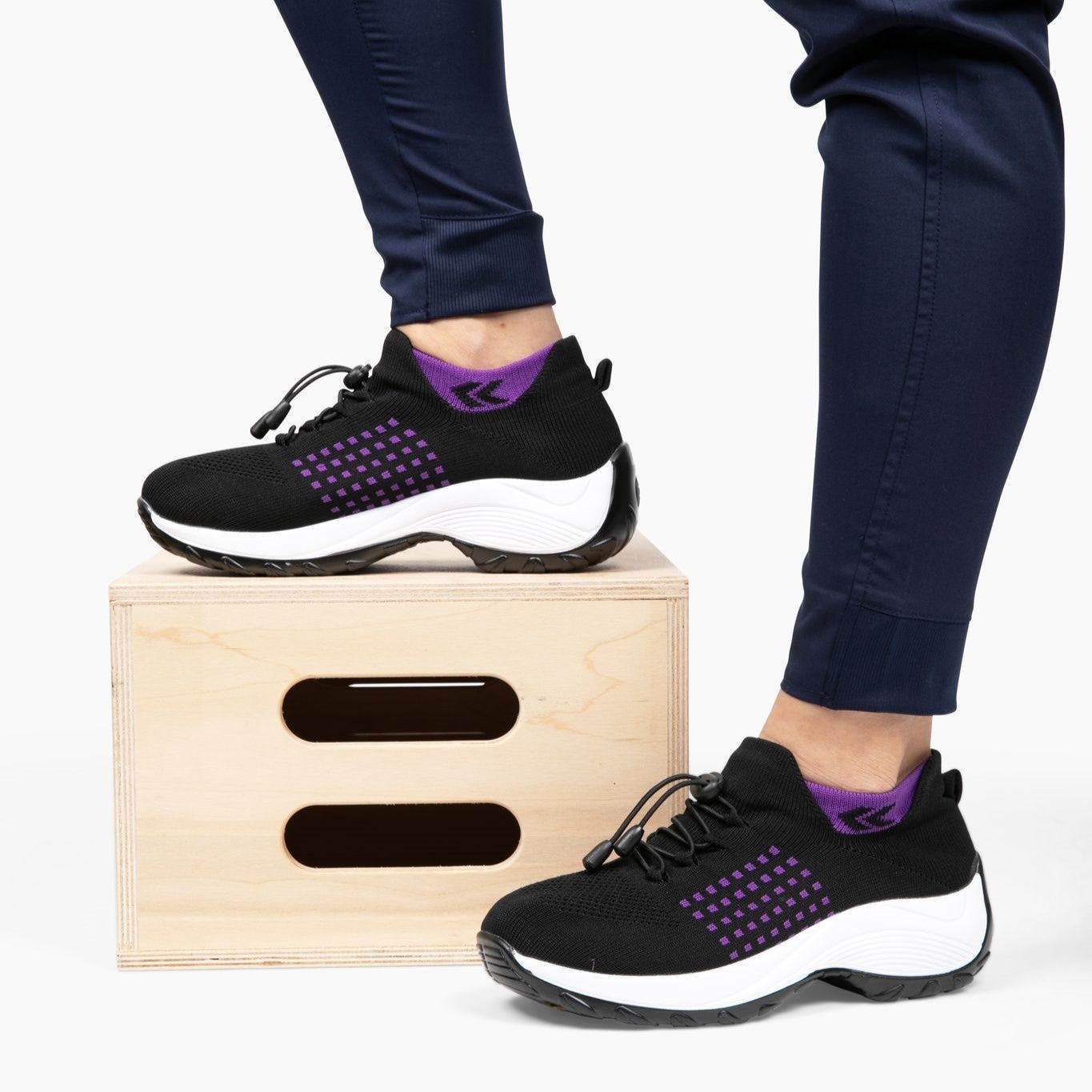 Ortho Chaussures extensibles et amorties - Noir/Violet
