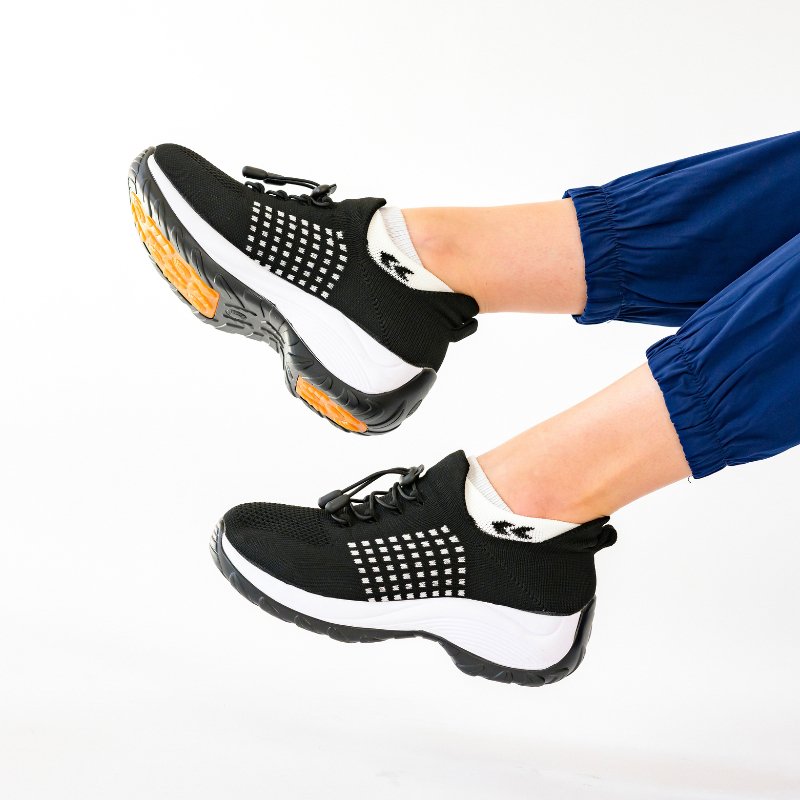 Ortho Chaussures extensibles et amorties - Noir/Blanc