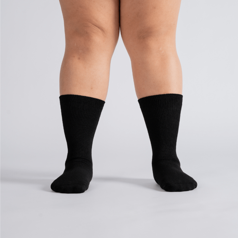 Lot de 10 Chaussettes crew rembourrées ultra extensibles - Noir