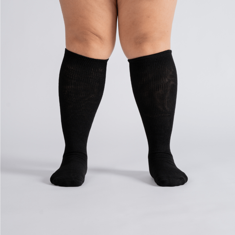 Padded Extra-Stretch Knee Chaussettes - Noir